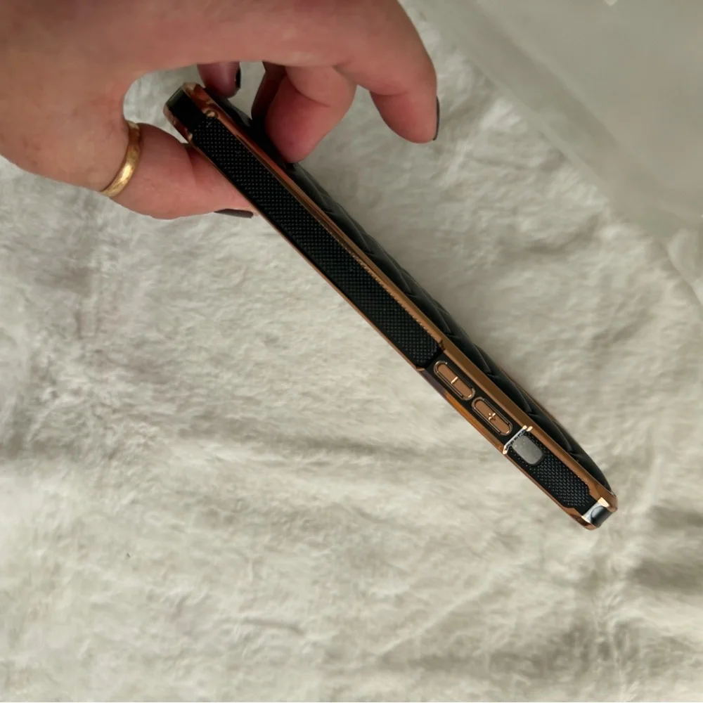 Luxurious Black and Gold Phone  case 14 pro max size